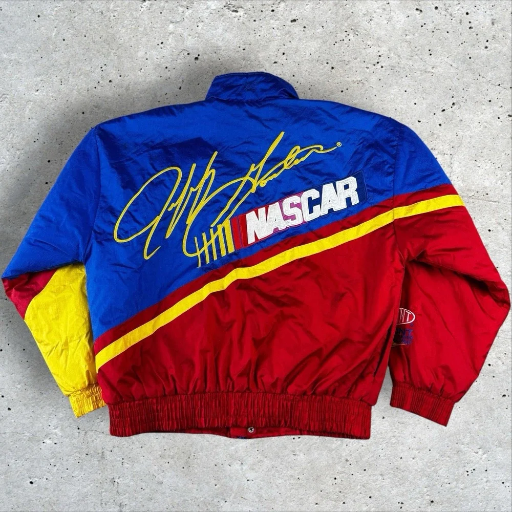 Vintage‎ Chase Authentics 90s Jeff Gordon Nascar Puffer Jacket Large Colorblock